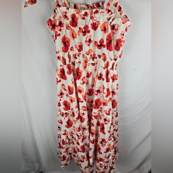 Matilda Jane Floral Sleeveless Red & White Teired Dress Sz M - Picture 11 of 14